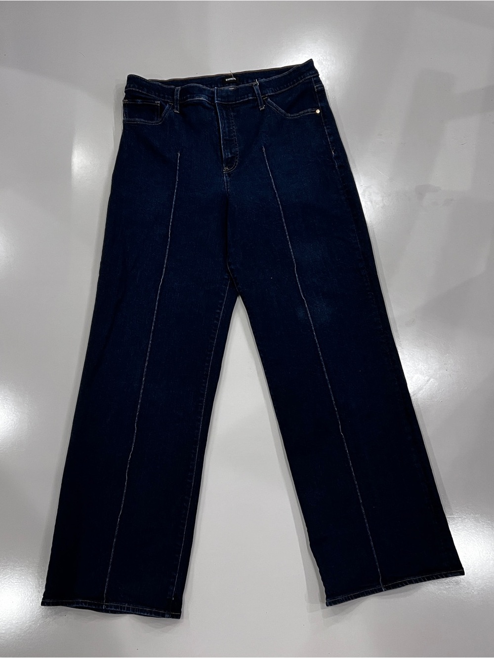Express Wide Leg High Rise Jeans – Size 14R | Dark Wash | NWOT